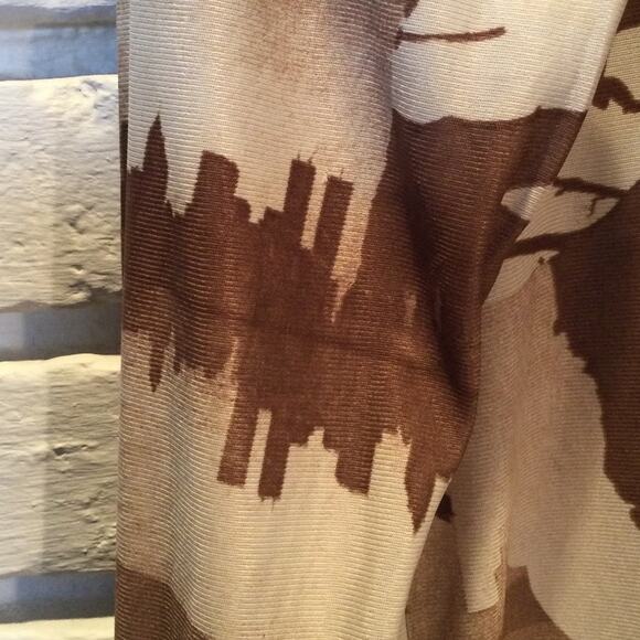 Vintage 70s Acetate Nylon Disco Shirt NYC Twin Towers Graphic Print Sz L - Picture 3 of 5